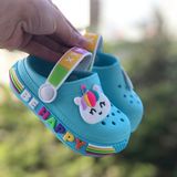 Calx Kız Çocuk Crocks Kaydırmaz Taban Sandalet - Terlik , Kreş ve Anaokulu Için Uygun ,deniz Havuz Terliği - Yeşil