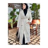 Calypso Capitone Kumaş Trençkot - TNS-4373 Beyaz L
