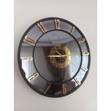 Cam Ayna Duvar Saati Gold 50cm