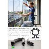 Cam Balkon Fitili 10mm Yükseklik 5m Uzunluk Toz Ve Yağmur Suyu Yalıtımı İçin Kıl Fitil Alternatifi Diğer