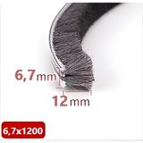 Cam Balkon Kıl Fitili ve Sürgü Sistemli Kıl Fitil Taban Genişliği 6,7 Mm, Kıl Yüksekliği 6mm, 8mm, 10MM, 12MM, 15MM, 20 mm - 12 mm Kıl Yüksekliği - 10 Metre