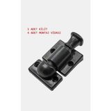 Cam Balkon Kilidi Çocuk Emniyetli Plastik Siyah + 4 Adet vida - 35 x 35 cm