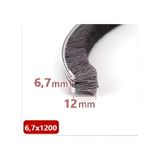 Cam Balkon, Sürgülü Kapı Fitili, Kıl Fitil Taban 6,7 Mm, Yükseklik 12 Mm, Uzunluk 10 Metre 67x1200 Diğer