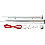 Cam Balkon Ve Pvc Uyumlu Alüminyum Balkon Çamaşır Kurutma Askısı Eloksal