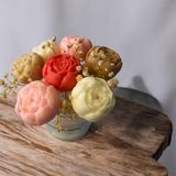 Cam Bardakta %100 Doğal Soya Wax Vegan Mumdan Çiçek Bahçesi - 1 Adet