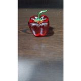 Cam Biber Figürü, Kırmızı, El Yapımı Dekoratif Obje, 6 cm Çap, 5.5 cm Yükseklik, 1 Adet