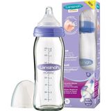 Cam Biberon 240ML, Güvenle Kullanışlı ve Şık Tasarım, Sağlıklı Beslenme Için Ideal - Amber