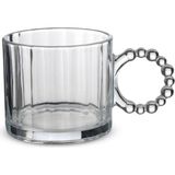 Cam Boncuk Kulplu Bardak Seti – 250 ml Koyu Kupa Bardak, Çay Kahve Su Meşrubat Için Şık ve Dayanıklı Tasarım - Option-1 - 0 - Siyah