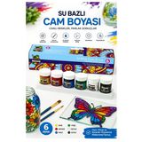 Cam Boyası 6 Renk 30 Ml 1 Paket Nova Color Cam Vitray Boyası Vitray Boya Seti 6 Lı Canlı Renkler