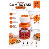 Cam Boyası Vitray Boyası 25 Ml 1 Adet Südor Su Bazlı Renkli Cam Vitray Boyası Sanat Hobi