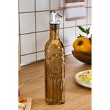 Cam Çiçek Desenli Yağdanlık 500 ml Amber, Şık ve Kullanışlı Tasarım - Seçenek 1