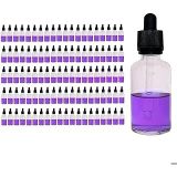 Cam Damlatma Şişe 50 ml - Damlalıklı Şişe 50cc Kilit Kapaklı - Bastır Aç Kapak - 100 Adetlik Set