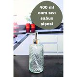 Cam Desenli 400 Ml Sıvı Sabun Losyon Şişesi