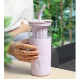 Cam Detox Pipetli Termos 650 ml (Lila)