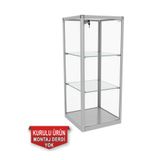 Cam Dolap Camlı Vitrin - Camlı Dolap - Camlı Koleksiyon Vitrini - Cam Raf - Kurulu Ürün 95x40x40