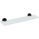 Cam Duvar Rafı Bosio Black Paslanmaz Çelik Mat - Banyo Rafı, Paslanmaz Çelik, 46,5 x 5,5 x 13,5 - Genel