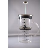 Cam French Press 700 ml – Paslanmaz Çelik Filtreli Kahve ve Çay Demliği | Isıya Dayanıklı Borosilikat Cam | Yeniden Kullanılabilir Demleme Presi | Şık ve Dayanıklı Tasarım