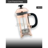 Cam French Press Kahve Demleme Paslanmaz Iç Yapı Krem 350 ml - Çok Renkli
