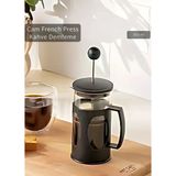 Cam French Press Kahve Demleme Paslanmaz İç Yapı Siyah 350 ml