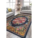 Çam Halı Anatolia 32-028 Karabağ Halısı Desenli Dokuma Tabanlı Yıkanabilir Şönil Salon ve Oda Halısı, Multi 6, 75 x 300