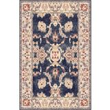 Çam Halı Anatolia 32-029 Etnik Eskitme Desenli Dokuma Tabanlı Yıkanabilir Şönil Salon ve Oda Halısı, Lacivert 6, 230 x 330