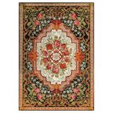 Çam Halı Anatolia 32-033 Karabağ Halısı Desenli Dokuma Tabanlı Yıkanabilir Şönil Salon ve Oda Halısı, Multi 7, 75 x 300