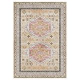 Çam Halı Anatolia 32-035 Etnik Eskitme Desenli Dokuma Tabanlı Yıkanabilir Şönil Salon ve Oda Halısı, Multi 15, 130 x 190