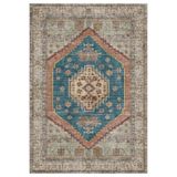 Çam Halı Anatolia 32-036 Etnik Eskitme Desenli Dokuma Tabanlı Yıkanabilir Şönil Salon ve Oda Halısı, Multi 16, 130 x 190