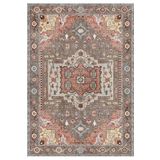 Çam Halı Anatolia 32-037 Etnik Eskitme Desenli Dokuma Tabanlı Yıkanabilir Şönil Salon ve Oda Halısı, Multi 19, 75 x 150