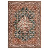 Çam Halı Anatolia 32-040 Etnik Eskitme Desenli Dokuma Tabanlı Yıkanabilir Şönil Salon ve Oda Halısı, Multi 18, 190 x 290
