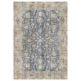 Çam Halı Anatolia 32-045 Etnik Eskitme Desenli Dokuma Tabanlı Yıkanabilir Şönil Salon ve Oda Halısı, Lacivert, 150 x 230