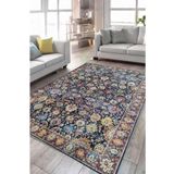 Çam Halı Anatolia 32-050 Etnik Eskitme Desenli Dokuma Tabanlı Yıkanabilir Şönil Salon ve Oda Halısı, Multi 23, 75 x 300
