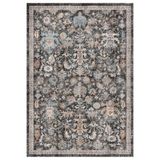 Çam Halı Anatolia 32-056 Etnik Eskitme Desenli Dokuma Tabanlı Yıkanabilir Şönil Salon ve Oda Halısı, Lacivert 3, 250 x 350
