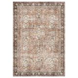 Çam Halı Anatolia 32-057 Etnik Eskitme Desenli Dokuma Tabanlı Yıkanabilir Şönil Salon ve Oda Halısı, Multi 2, 75 x 300
