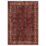 Çam Halı Anatolia 32-059 Etnik Afgan Halısı Desenli Dokuma Tabanlı Yıkanabilir Şönil Salon ve Oda Ha, Bordo 4, 190 x 290