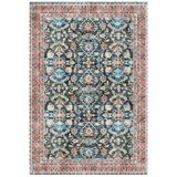 Çam Halı Anatolia 32-060 Etnik Eskitme Desenli Dokuma Tabanlı Yıkanabilir Şönil Salon ve Oda Halısı, Lacivert 4, 130 x 190