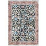 Çam Halı Anatolia 32-060 Etnik Eskitme Desenli Dokuma Tabanlı Yıkanabilir Şönil Salon ve Oda Halısı, Lacivert 4, 300 x 400
