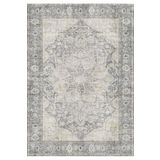 Çam Halı Anatolia 32-066 Etnik Eskitme Desenli Dokuma Tabanlı Yıkanabilir Şönil Salon ve Oda Halısı, Gri, 115 x 170