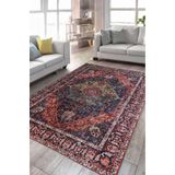 Çam Halı Anatolia 32-067 Etnik Eskitme Desenli Dokuma Tabanlı Yıkanabilir Şönil Salon ve Oda Halısı, Multi 5, 150 x 230