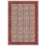 Çam Halı Anatolia 32-070 Etnik Eskitme Desenli Dokuma Tabanlı Yıkanabilir Şönil Salon ve Oda Halısı, Kiremit 6, 230 x 330