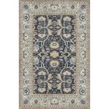 Çam Halı Anatolia 32-072 Etnik Eskitme Desenli Dokuma Tabanlı Yıkanabilir Şönil Salon ve Oda Halısı, Lacivert 2, 75 x 150
