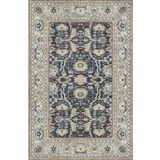 Çam Halı Anatolia 32-072 Etnik Eskitme Desenli Dokuma Tabanlı Yıkanabilir Şönil Salon ve Oda Halısı, Lacivert 2, 75 x 300