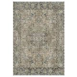 Çam Halı Anatolia 32-075 Etnik Eskitme Desenli Dokuma Tabanlı Yıkanabilir Şönil Salon ve Oda Halısı, Yeşil, 75 x 300