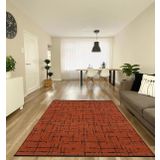 Çam Halı Bodrum BDR 118 Kiremit Özel Latex Kaymaz Tabanlı Kilim