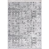 Çam Halı Crea Decolux Vena 8015 Gri Özel Kaymaz Tabanlı Pamuk Dokuma Kilim