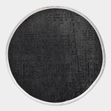 Çam Halı Crea Decolux Vena 8016 Antrasit Daire Özel Kaymaz Tabanlı Pamuk Dokuma Kilim