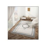 Çam Halı Crown FL001M Krem Lacivert Klasik Desen Salon Halısı