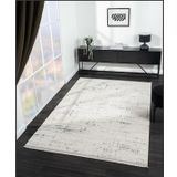 Çam Halı Crown FL004M Krem Lacivert Modern Desen Salon Halısı