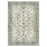 Çam Halı Dream 32-027 Etnik Eskitme Desenli Dokuma Tabanlı Yıkanabilir Şönil Salon ve Oda Halısı, Lacivert 2, 160 x 230