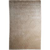 Çam Halı Emboss JR10 Bej Modern Desen Yeni Zellanda Yünü ve Viskon El Dokuması Halı